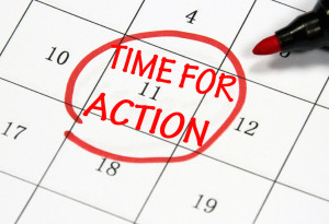 time for action sign